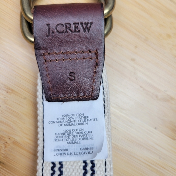 J. Crew Women's Cotton Leather Belt - Size S - Picture 5 of 7
